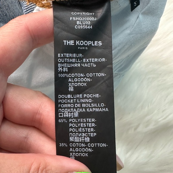 The Kooples High Rise Denim Shorts - Picture 9 of 9